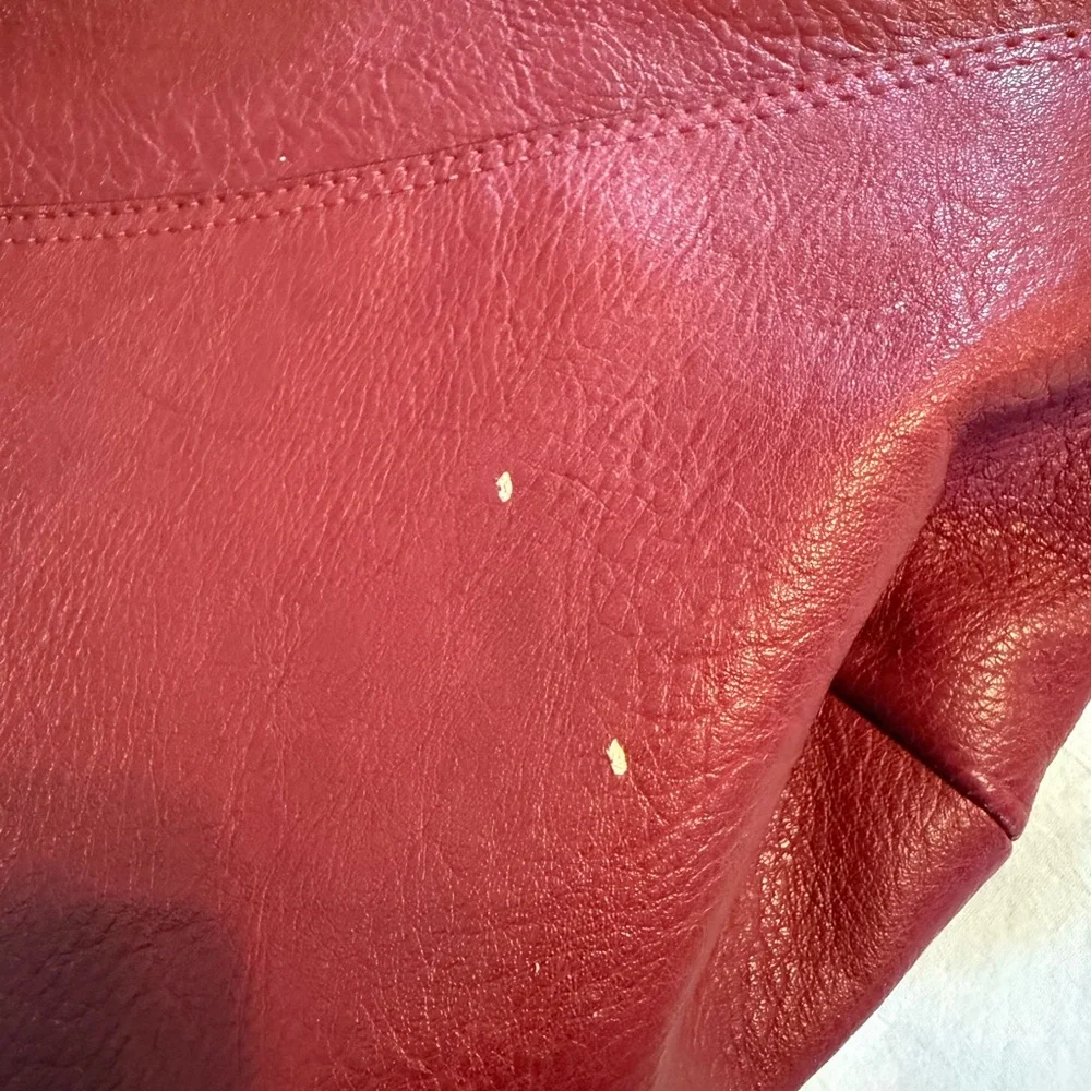 Overbrooke | Burgundy Large Vegan Leather Tote Shoulder Bag